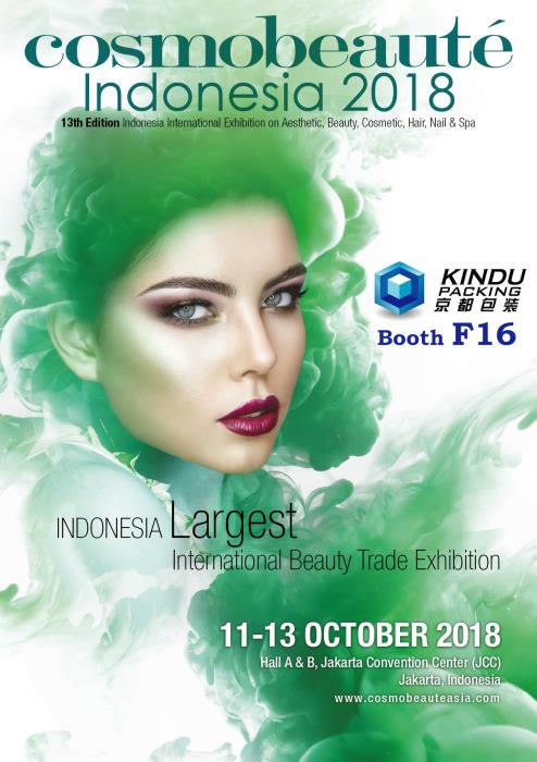 Kindu Packing will attend Cosmobeauté Indonesia 2018 at Hall B, booth F16.